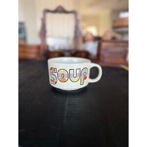 Mid Century Modern Soup Mug – Retro Graphic Design – 3” x 4.5” Single Cup
